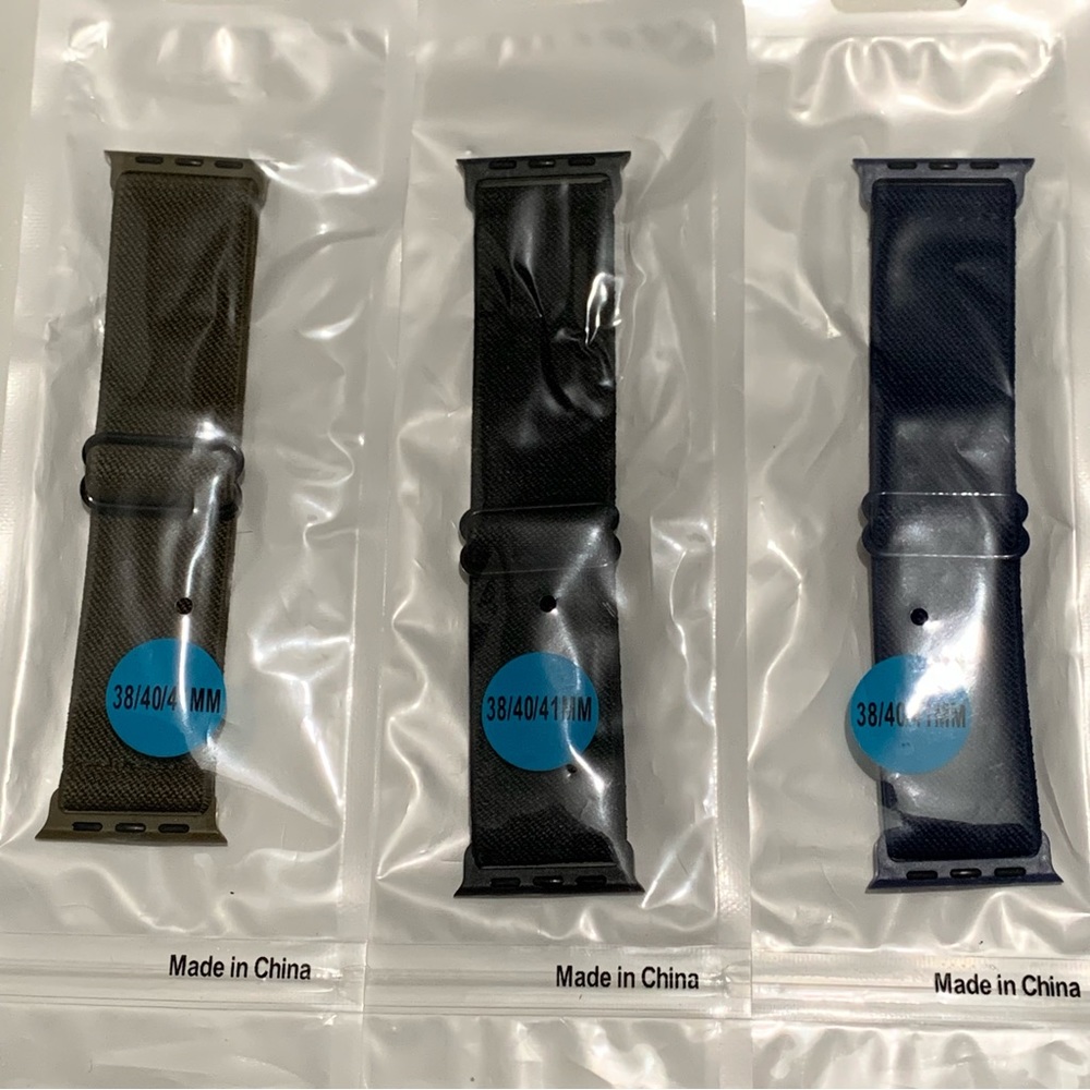 Stretchy Nylon Bands Compatible with Apple IWatch 38mm 40mm 41mm set of 3